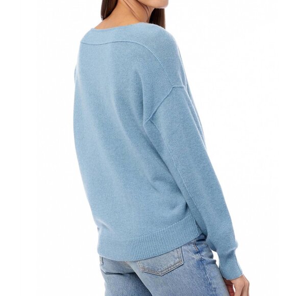 100% Cashmere Relaxed Fit Oversized Knit Sweater Quiet Luxury Understated Luxe - Picture 2 of 10